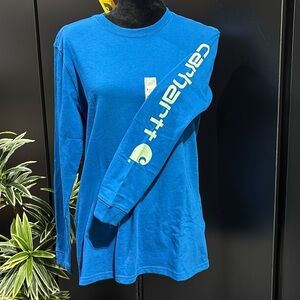 Carhartt Loose Fit Heavyweight, long sleeve logo, graphic sleeve T-shirt